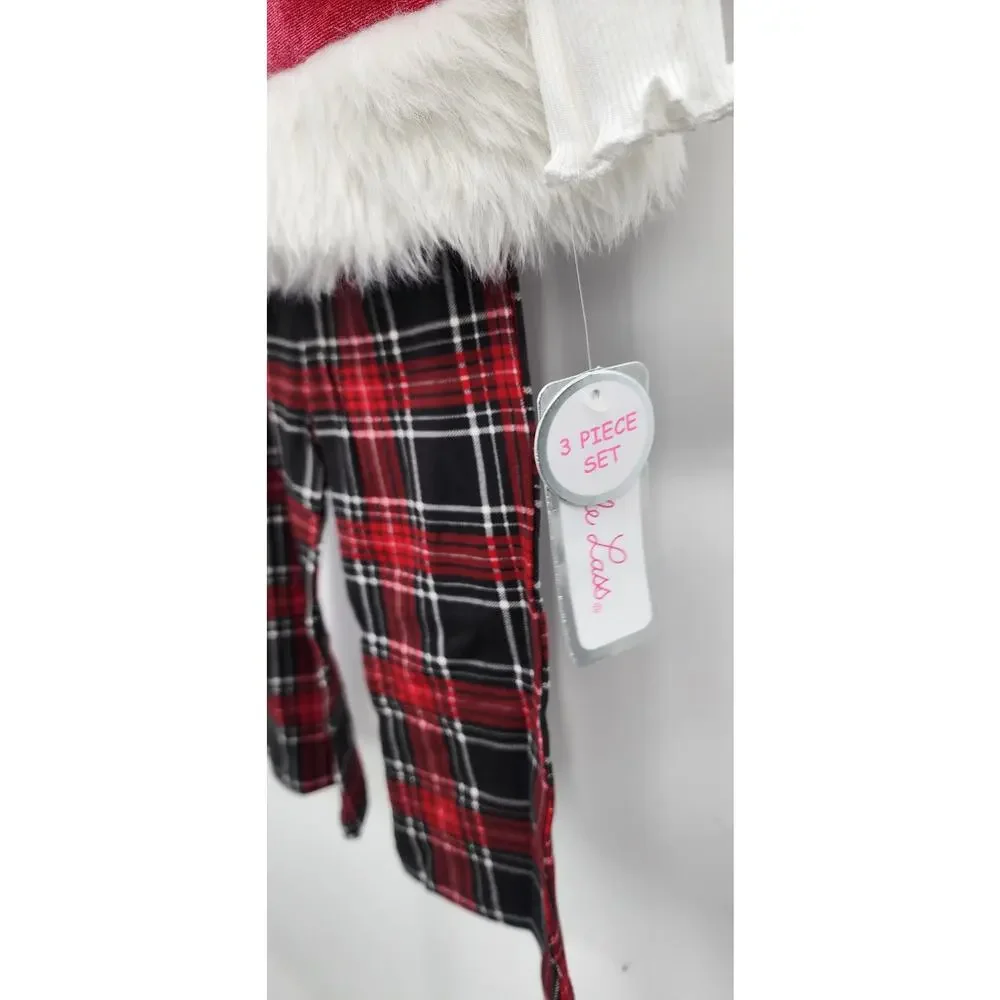 New NWT Little Lass Girls Holiday Set Vest 3- Piece Size 12 Months - Picture 4 of 6